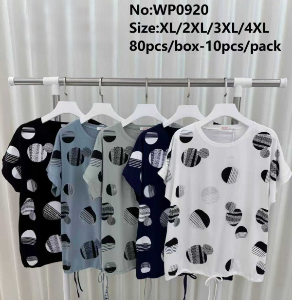 Bluzki damskie Roz XL-4XL, Mix Kolor Paczka 10 szt